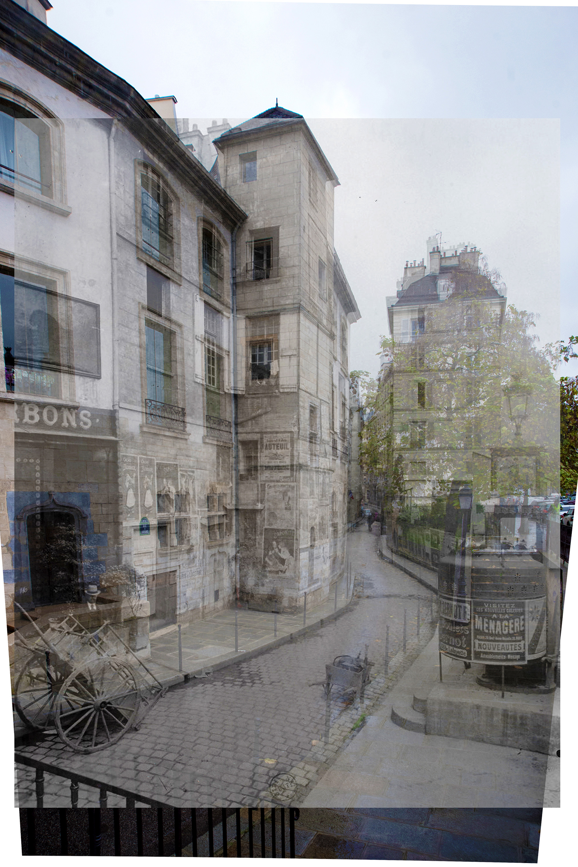 ユルサン通り 1900 - 2019  ver.2019    Rue des Ursins, 75004 Paris 1900 et 2019  ver.2019