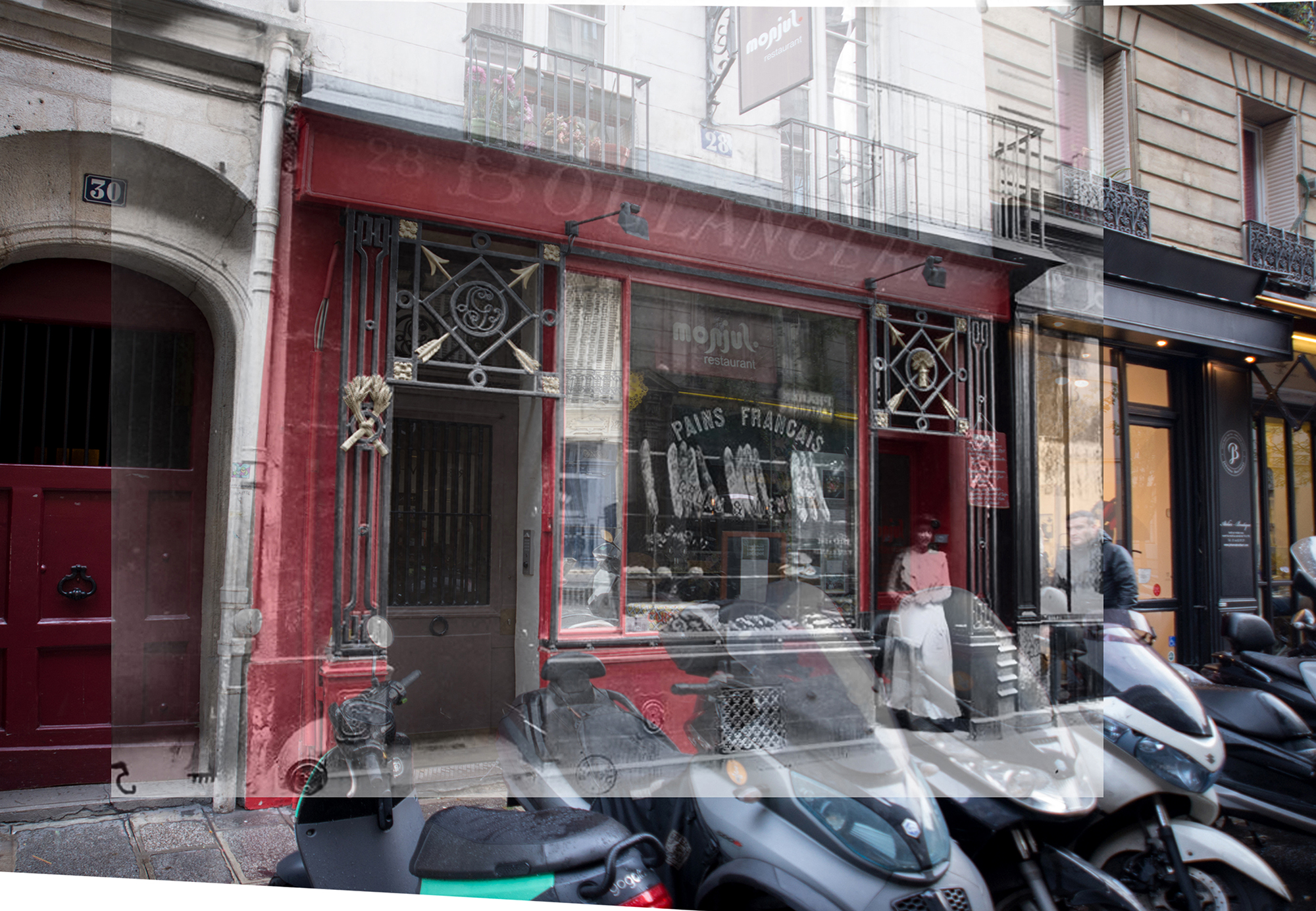 ブランマントゥ通り 1910 - 2019    rue des Blancs-Manteaux, 75004 Paris 1910 et 2019